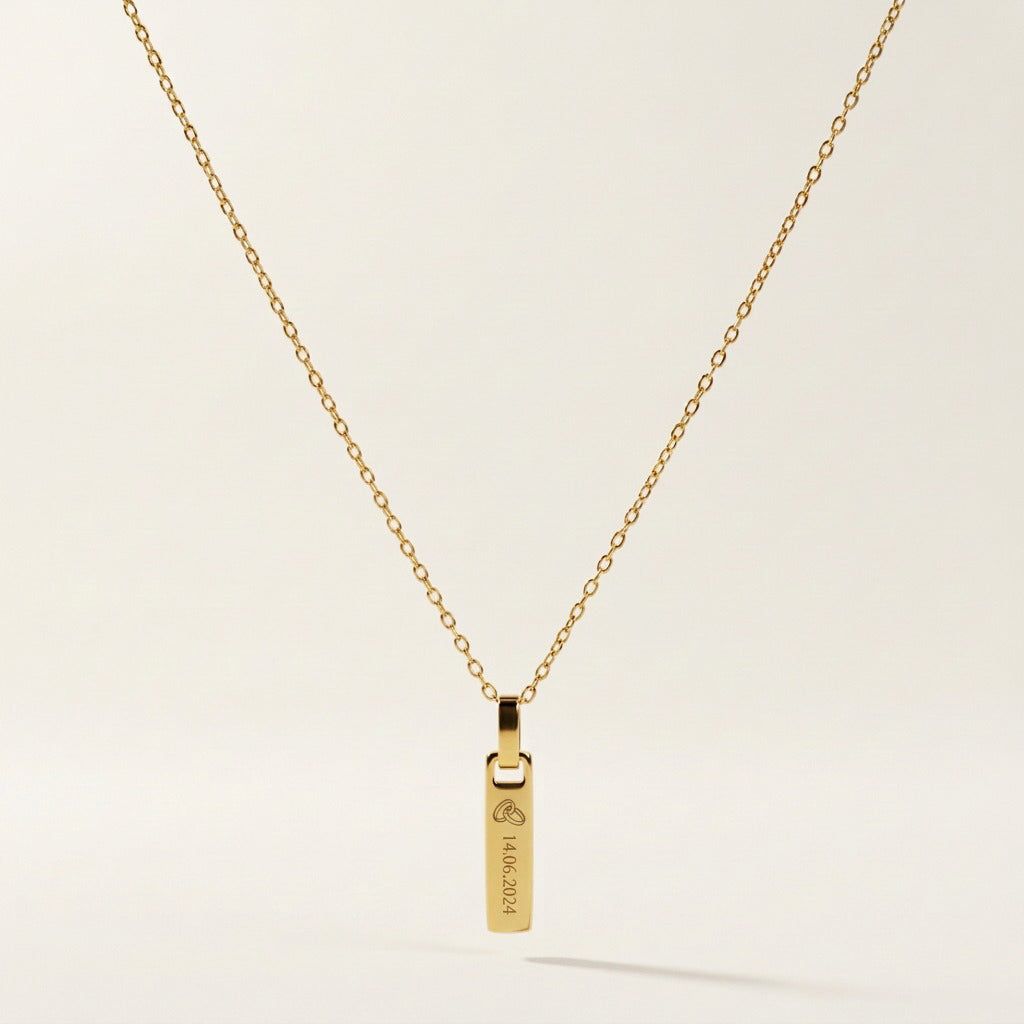 Bar Necklace Gold