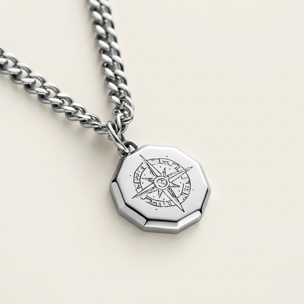 Windrose III Necklace Silver