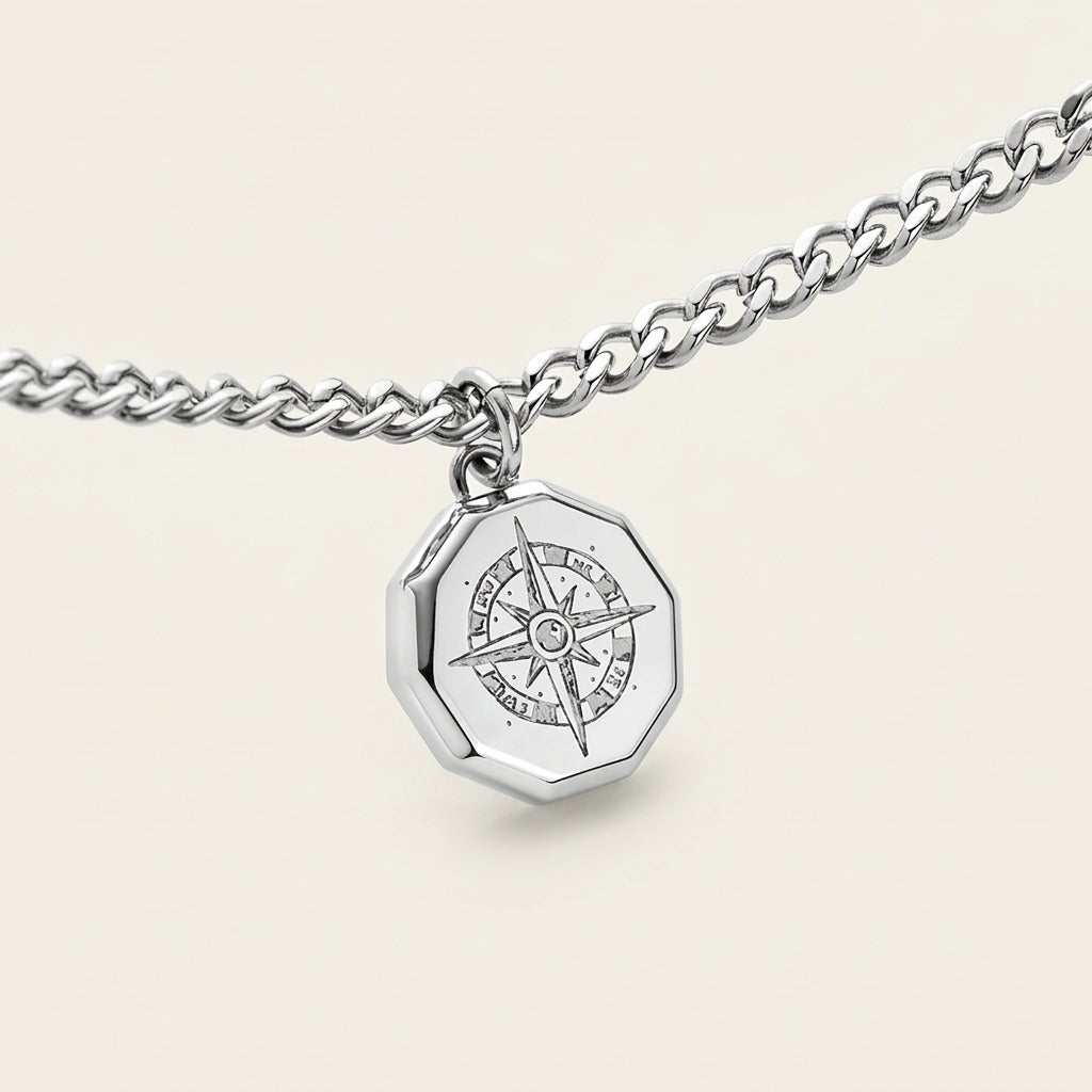 Windrose III Necklace Silver