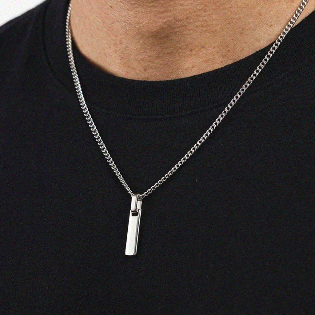 Bar Essential Necklace Silver
