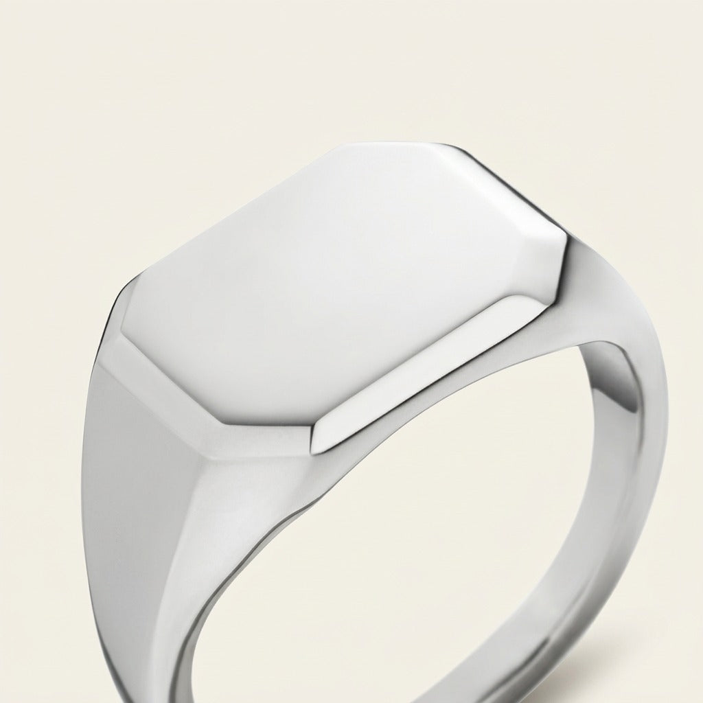 Octagonal Signet Ring silver