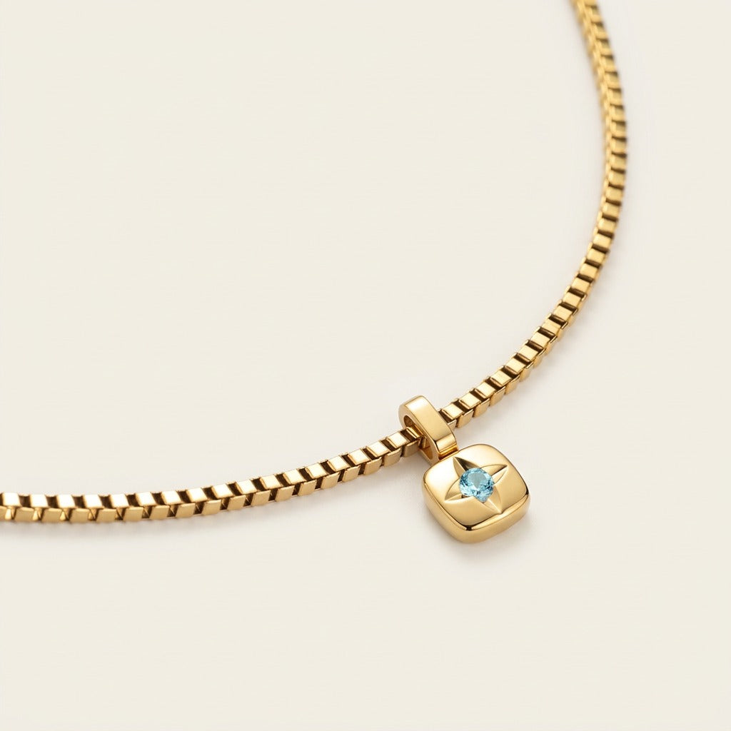 Birthstone May Collier Or