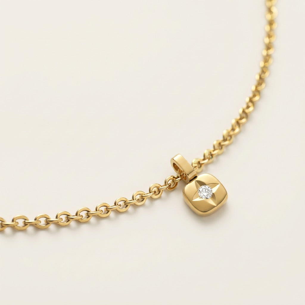 Birthstone April Collier Or