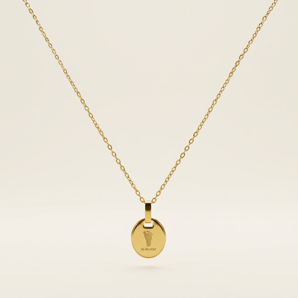 Oval Necklace Gold