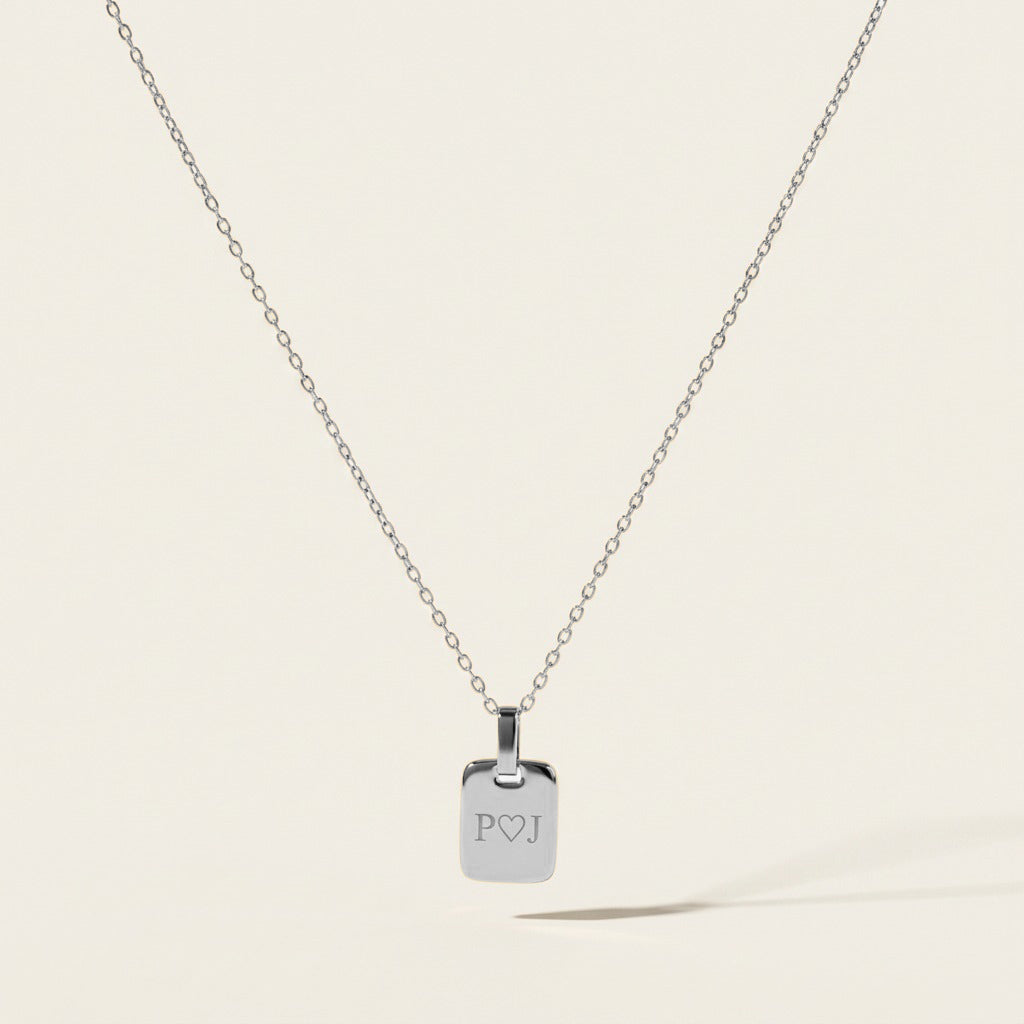 Plate Necklace Silver