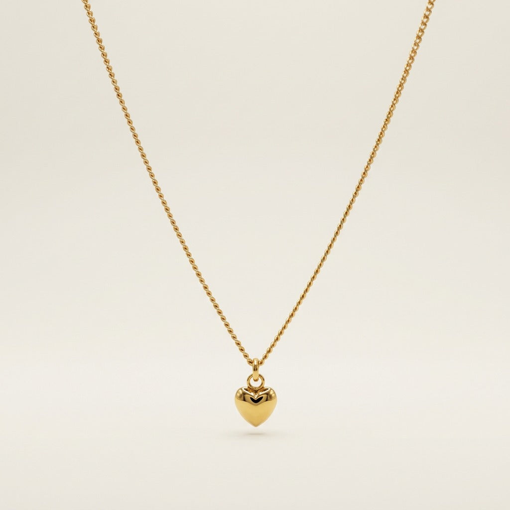 Ocean Heart Necklace Gold