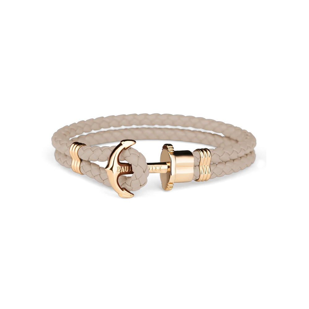 Phrep Armband Gold Leder Hazelnut