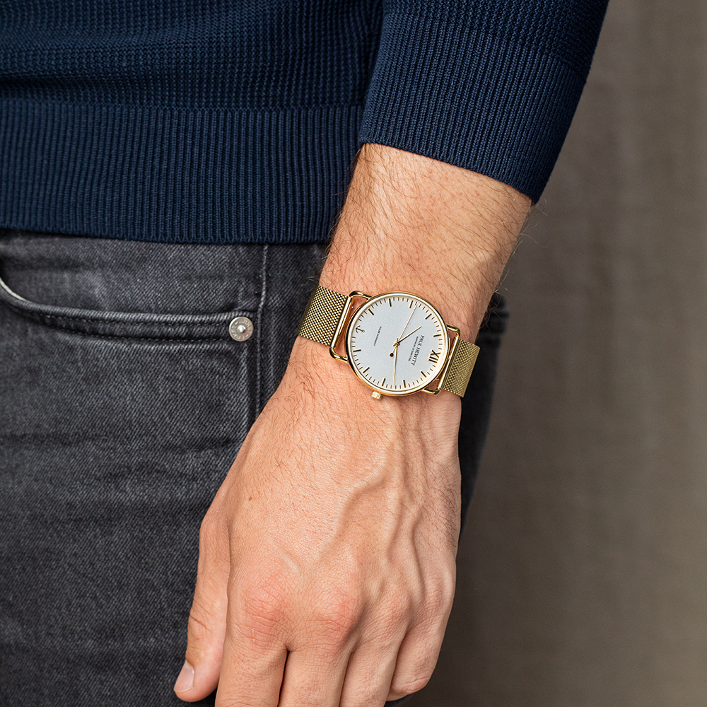 Sailor 39 mm Uhr Gold Weiß