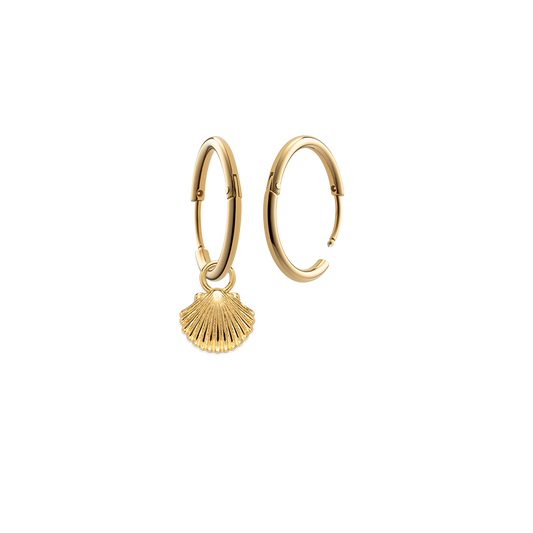 Scallop Shell Charm Gold