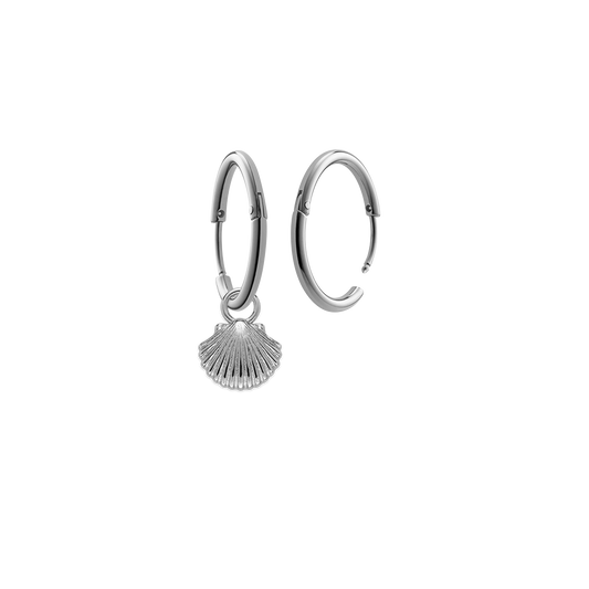 Scallop Shell Charm Silber