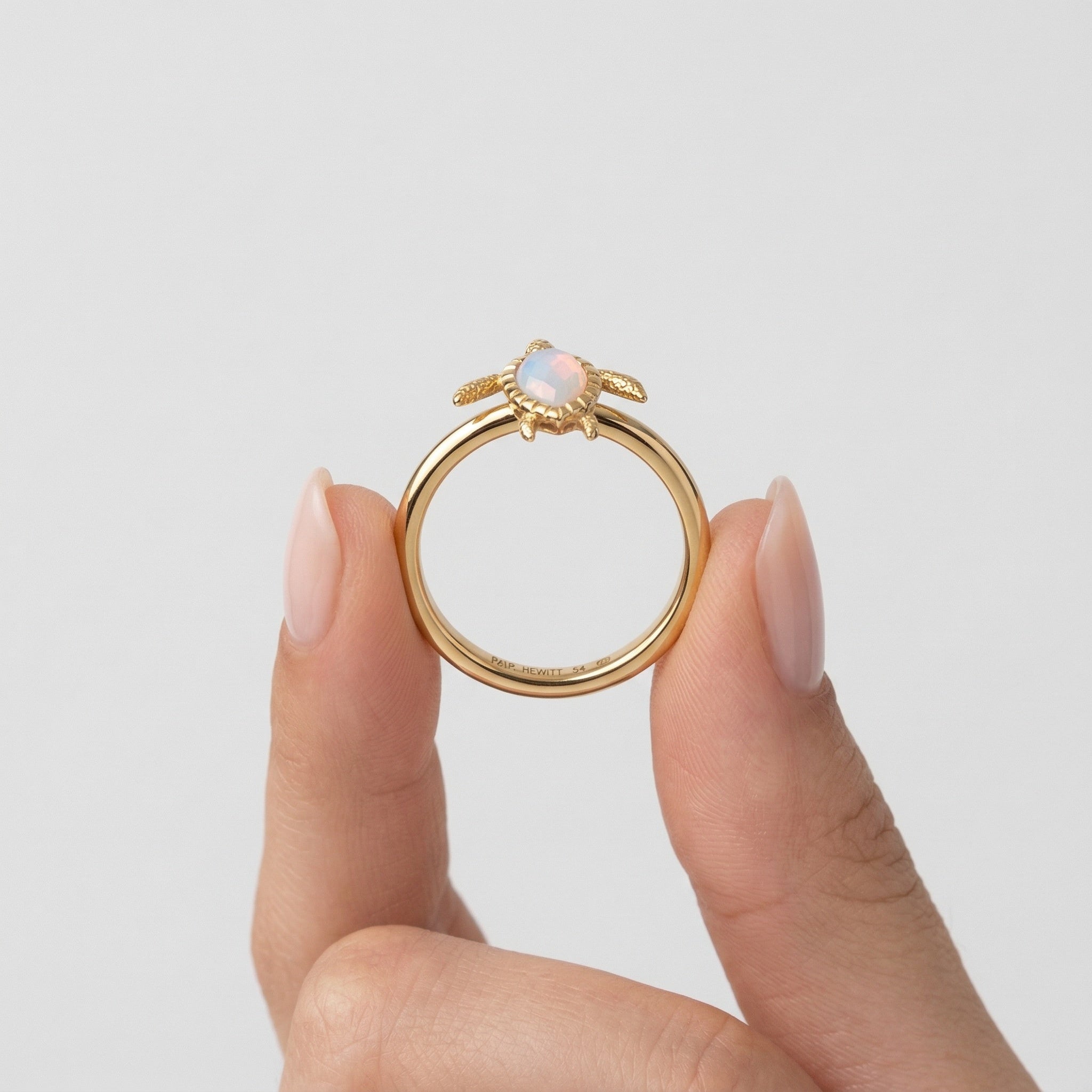 Turtle Bague White Breeze Or