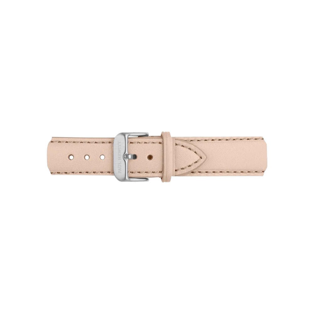 Leder Uhrenarmband Silber Hazelnut 20 mm