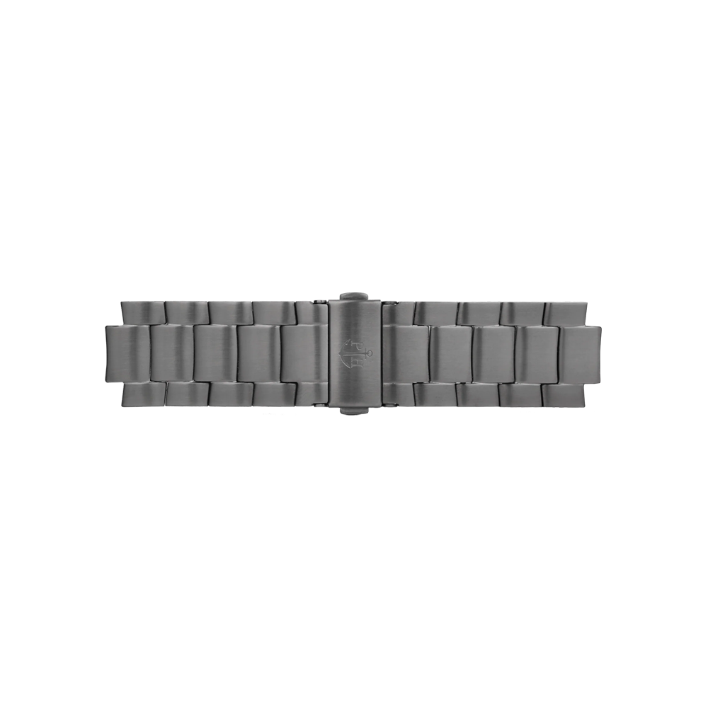 Metall Uhrenarmband Gun Metal 20 mm