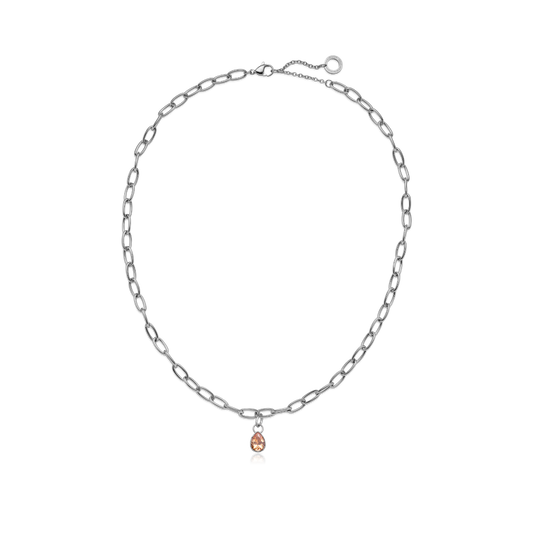 Anchor-Necklace-Peach-Stone-Charm-Silver-MariniumNEW-SIZE
