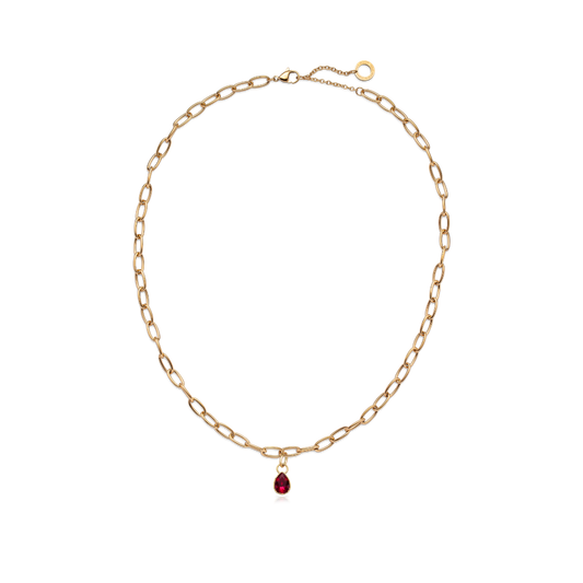 Anchor-Necklace-Red-Stone-Charm-Gold-MariniumNEW-SIZE