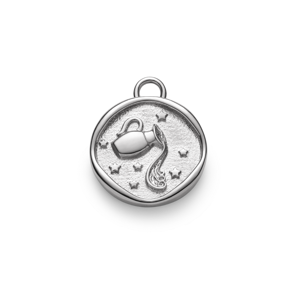 Aquarius Charm Silber