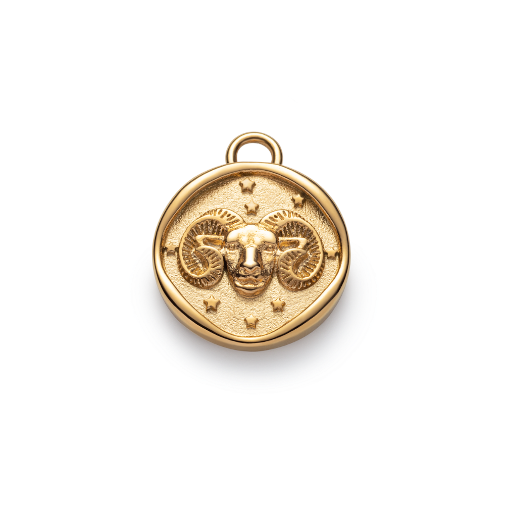 Aries Charm Gold