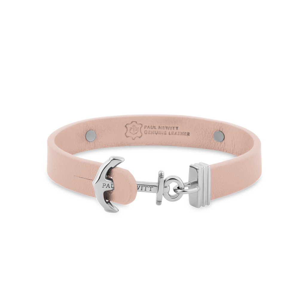 Ankerarmband Signum Silber Leder Nude
