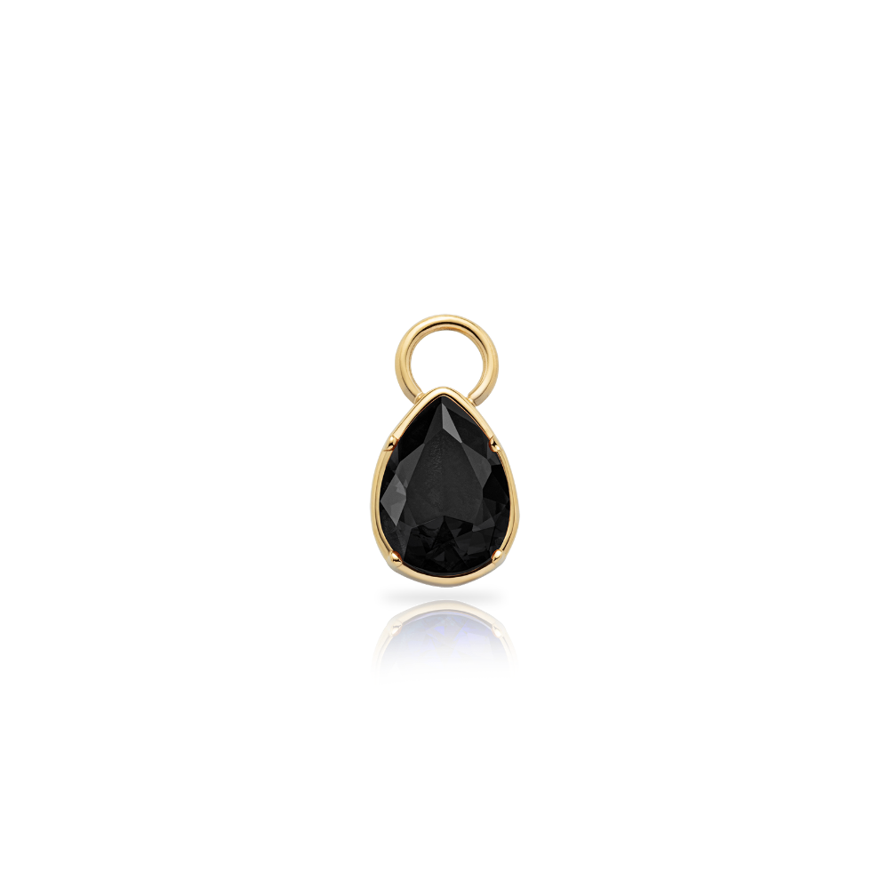 Black Stone Charm Gold