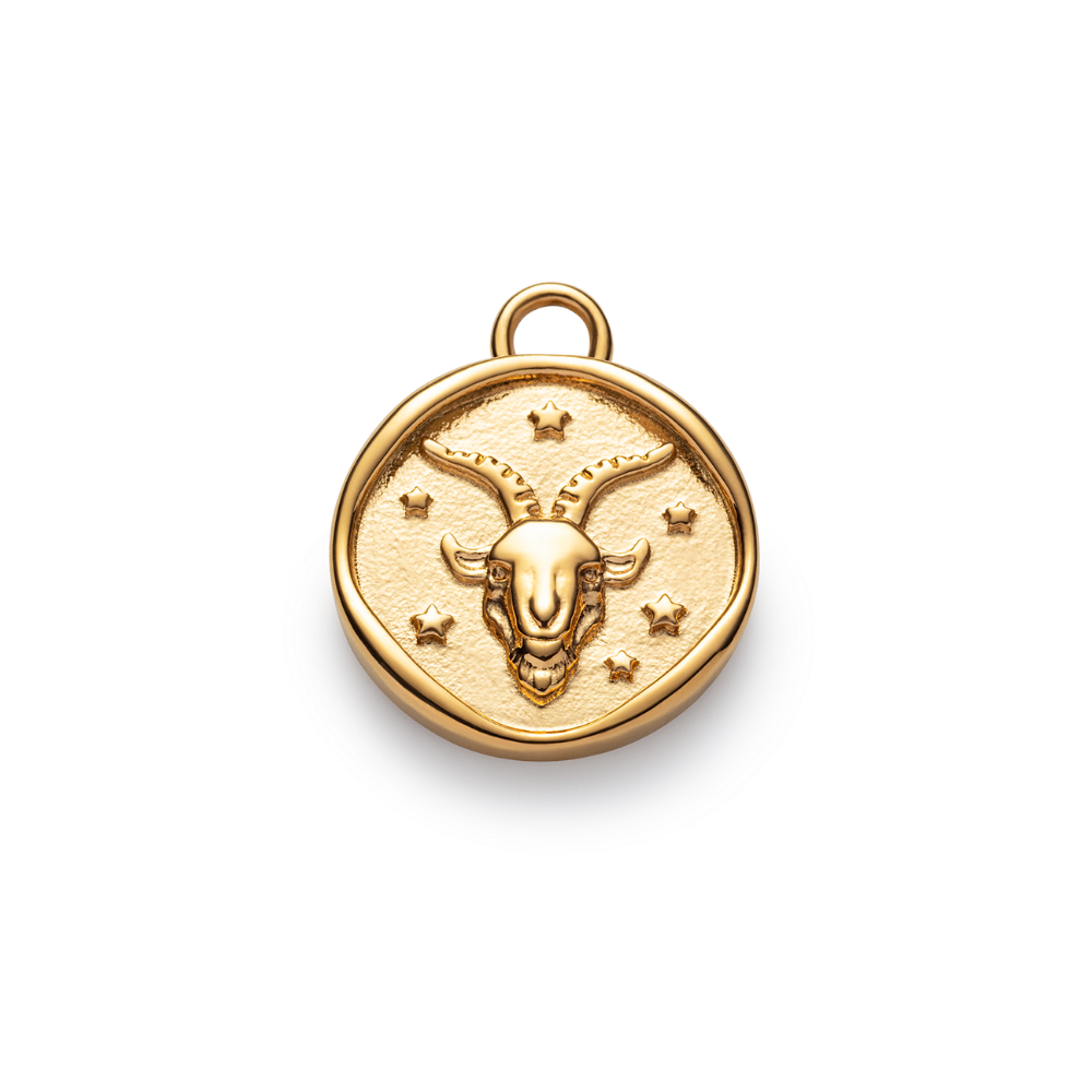 Capricorn Charm Gold