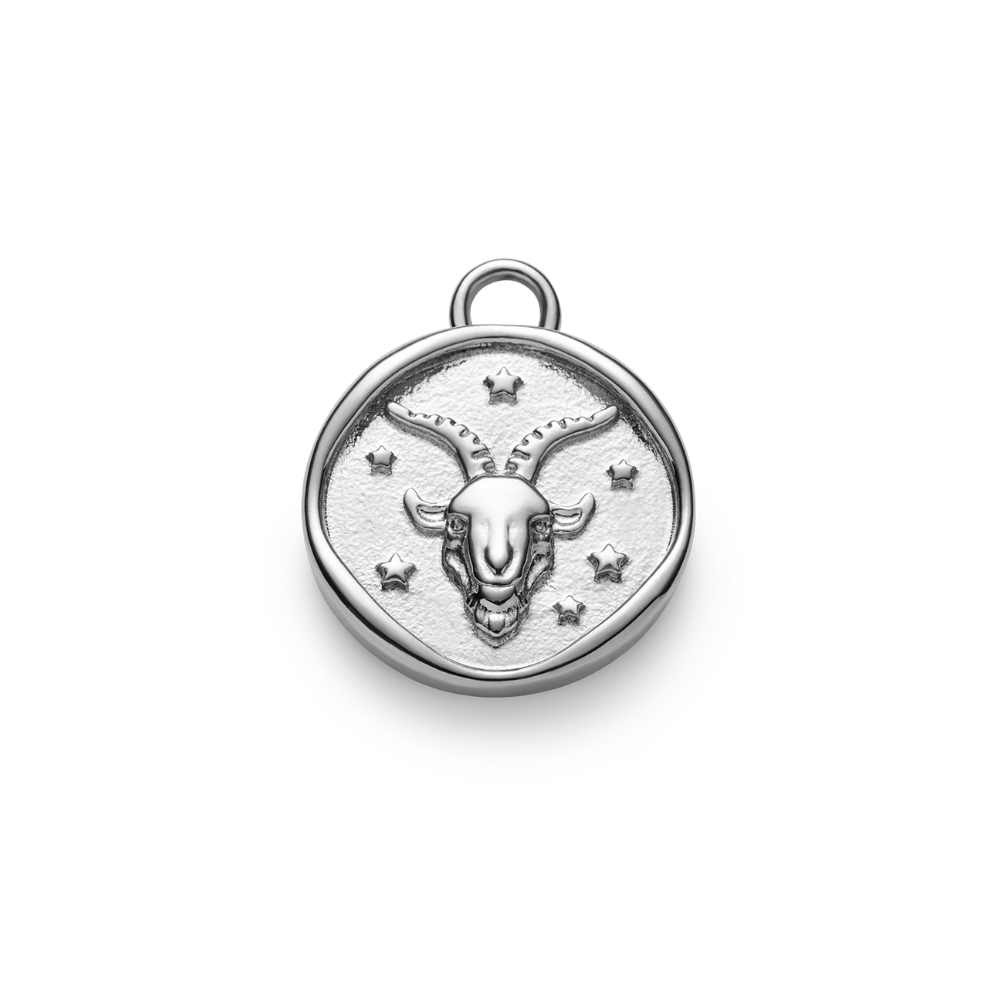 Capricorn Charm Silber