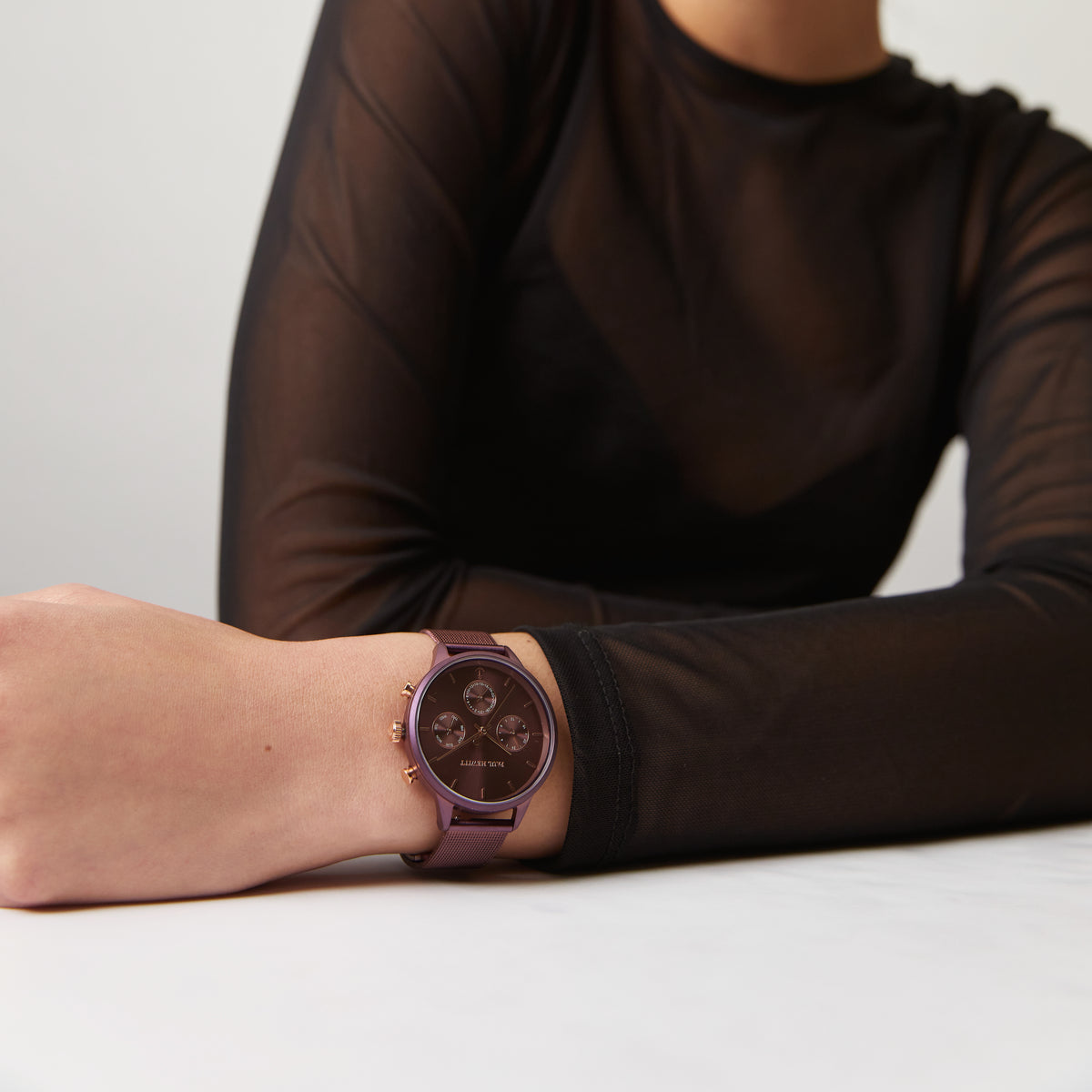 Uhr Everpulse Dark Mauve Mesh