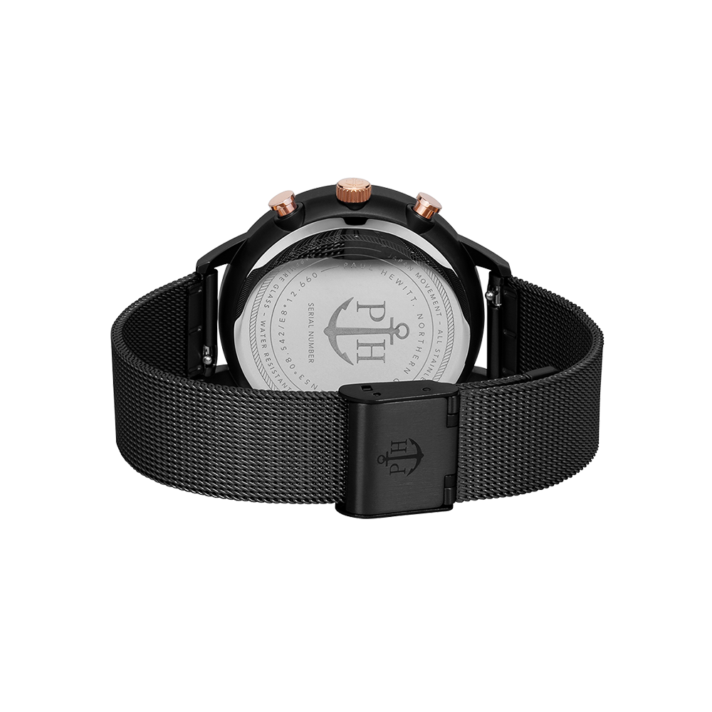 Uhr Everpulse Black Sunray Schwarz Mesh