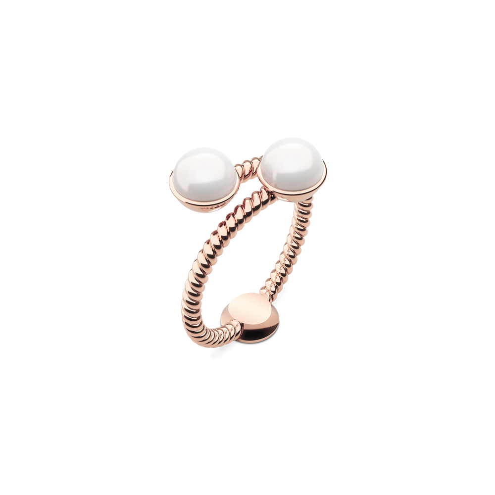 Ring Rope Pearl Roségold