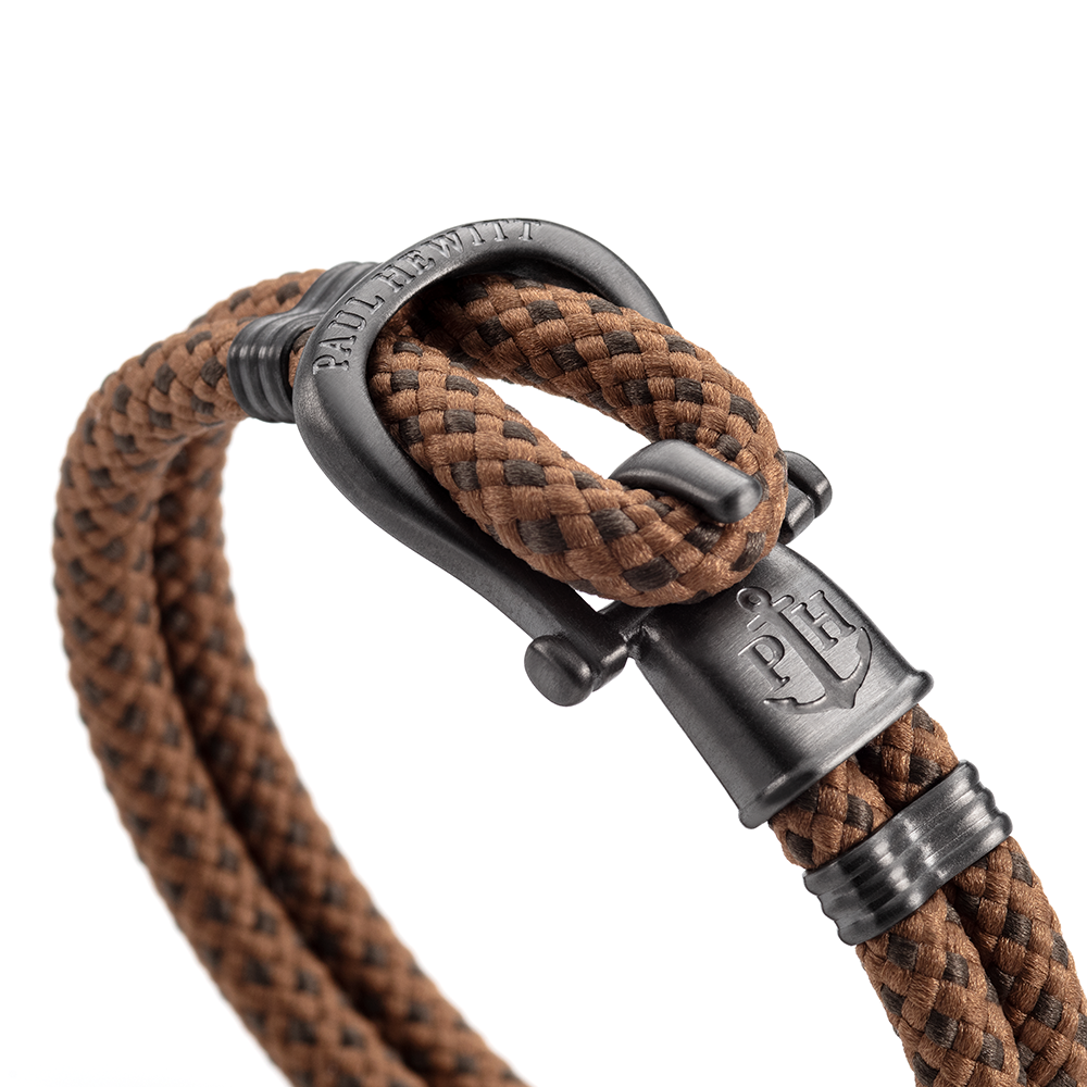 Armband Phinity Gun Metal Nylon Camel Olive