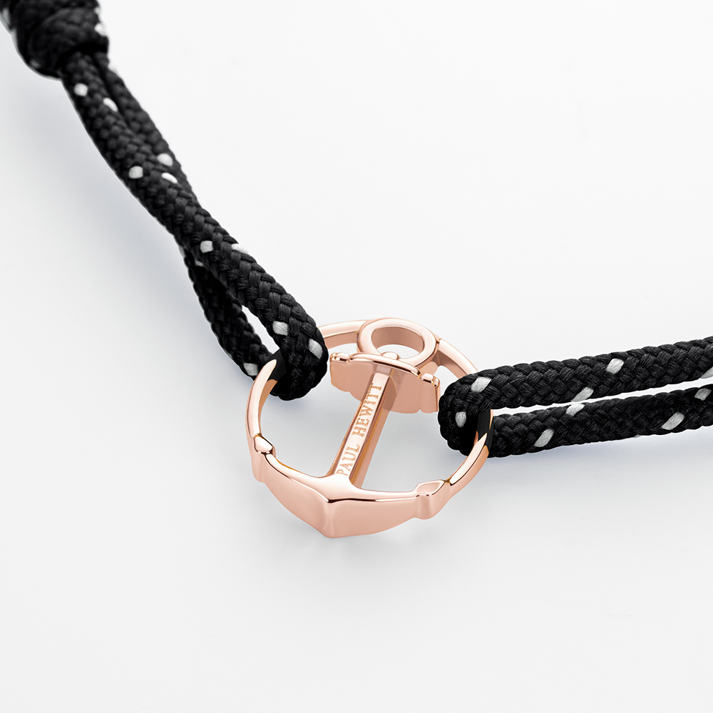 Armband Re/Brace Roségold Schwarz
