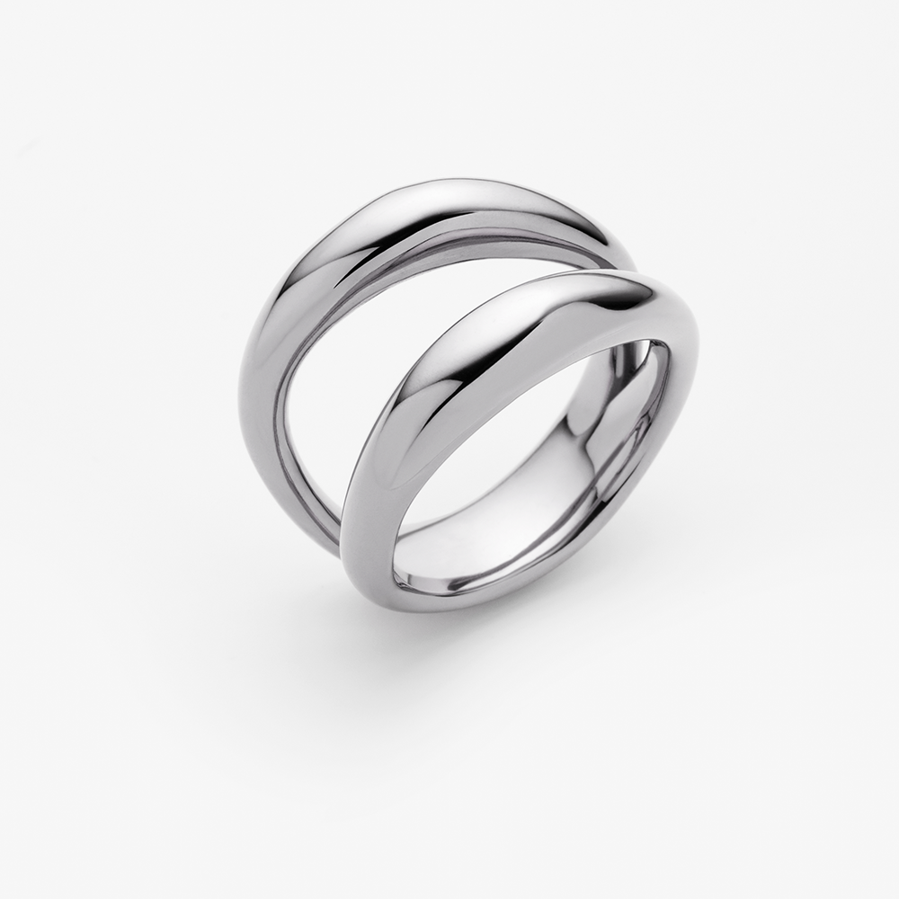 Ring Horizon Waves Silber