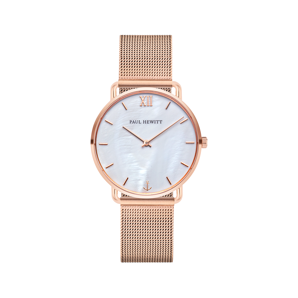 Uhr Miss Ocean Pearl Roségold Mesh