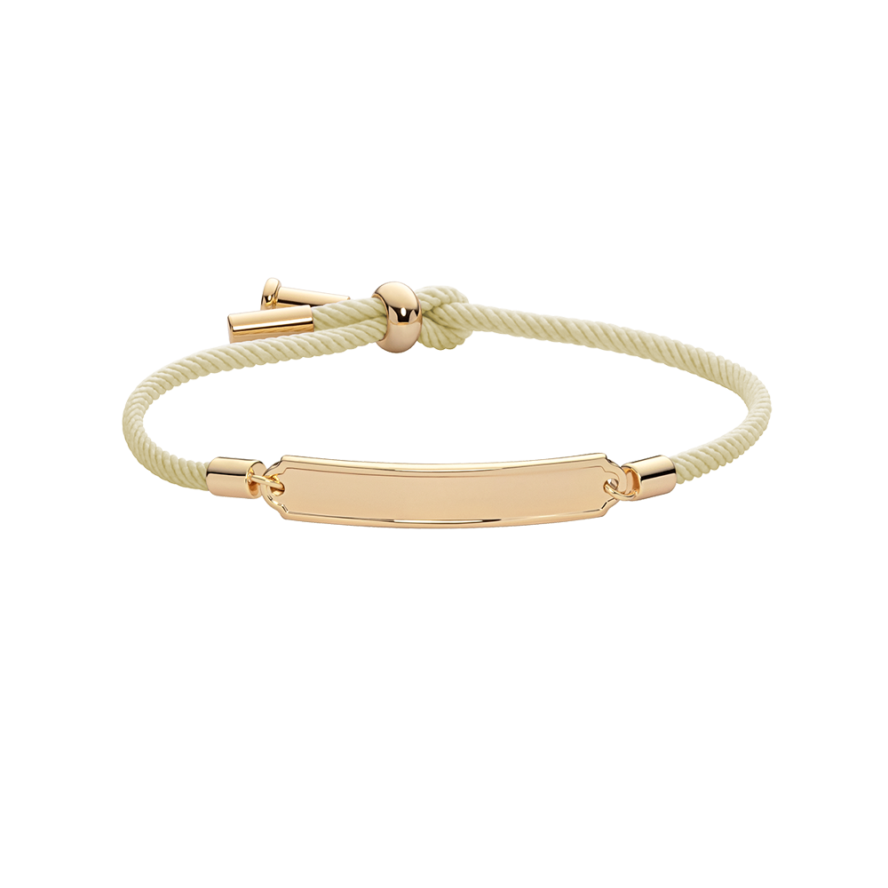 Vitamin Sea Gravur Armband Gold Off White