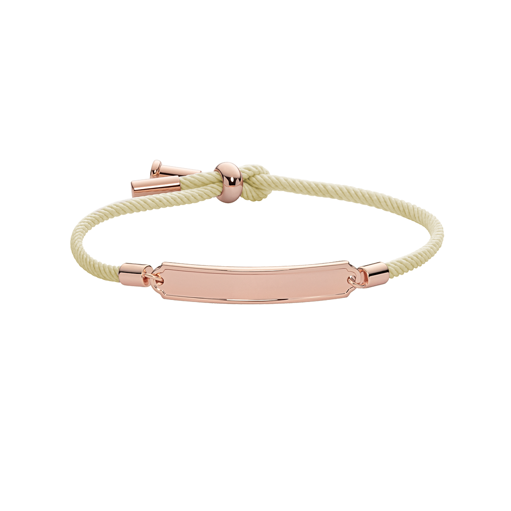 Vitamin Sea Gravur Armband Roségold Off White