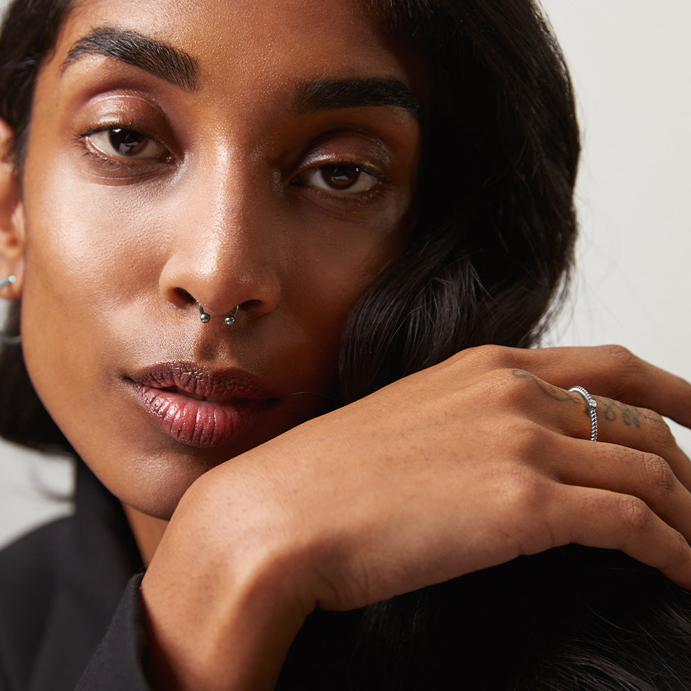 Ring North Star Silber