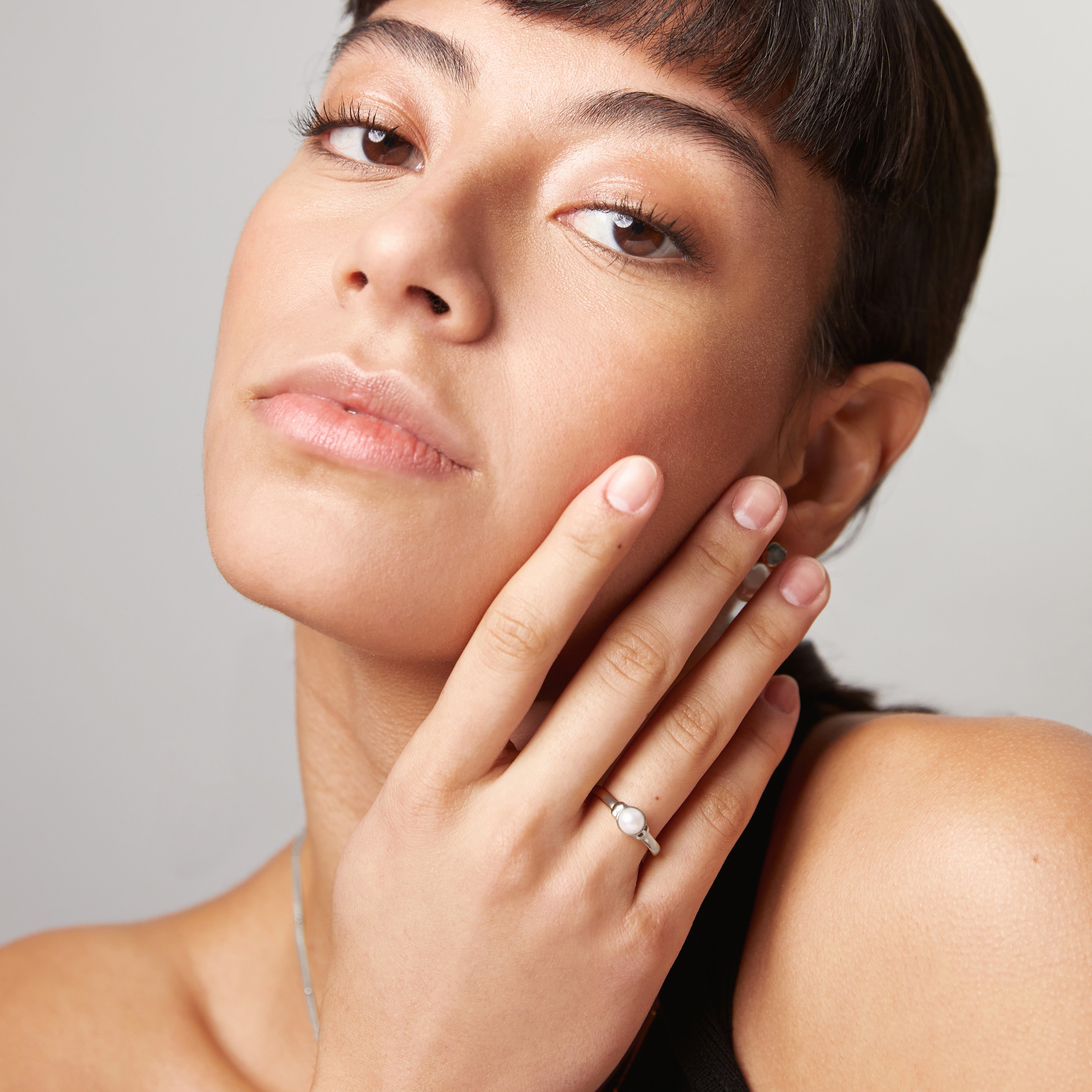 Ocean Pearl Ring Silber