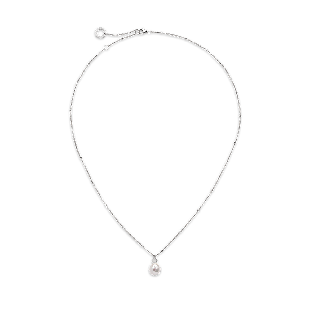 Ocean Pearl Halskette Silber