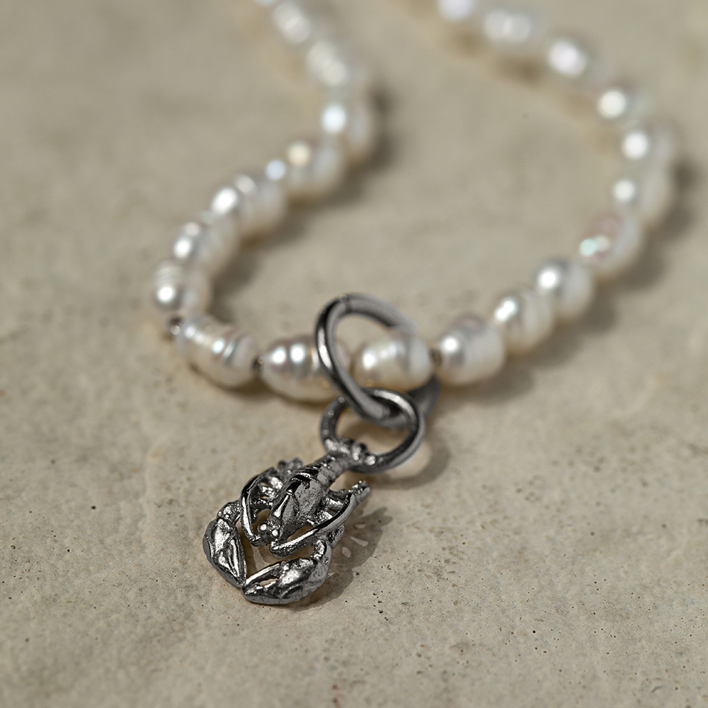 Set Lobster Charm und Armkette Silber