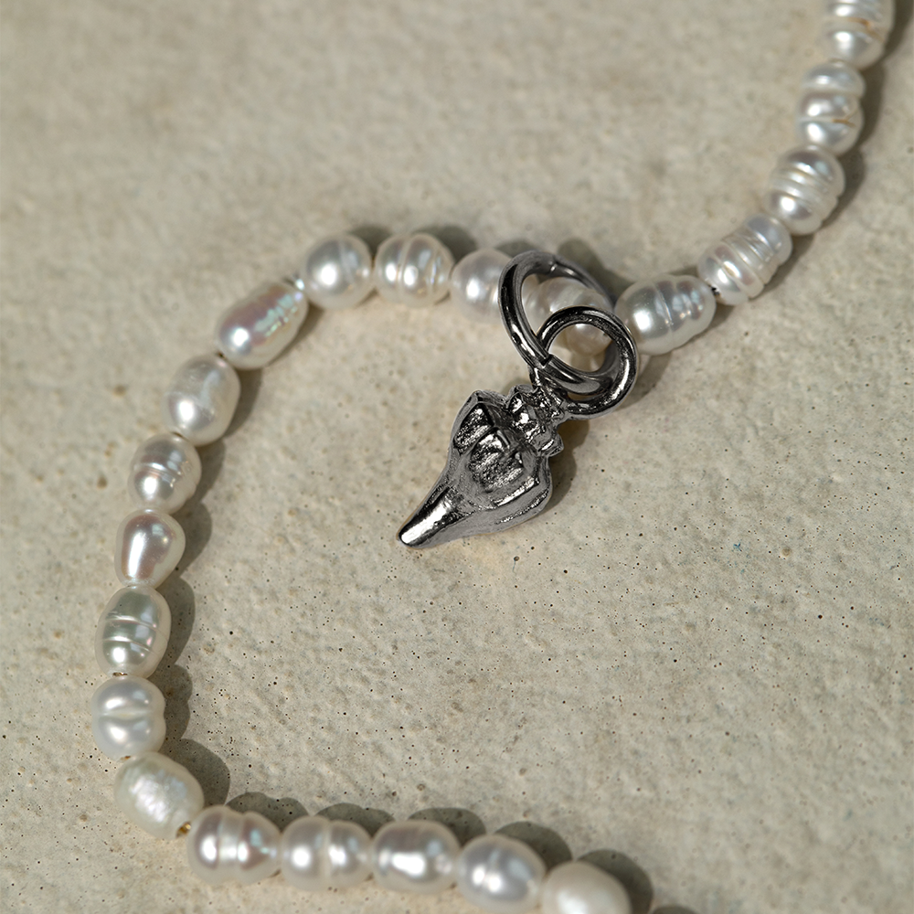 Set Sea Shell Charm und Armkette Silber