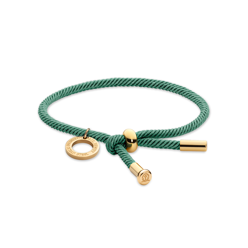 Vitamin Sea Armband Gold Blaugrün