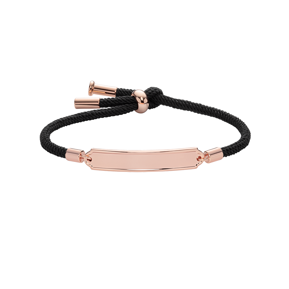Vitamin Sea Gravur Armband Roségold Schwarz