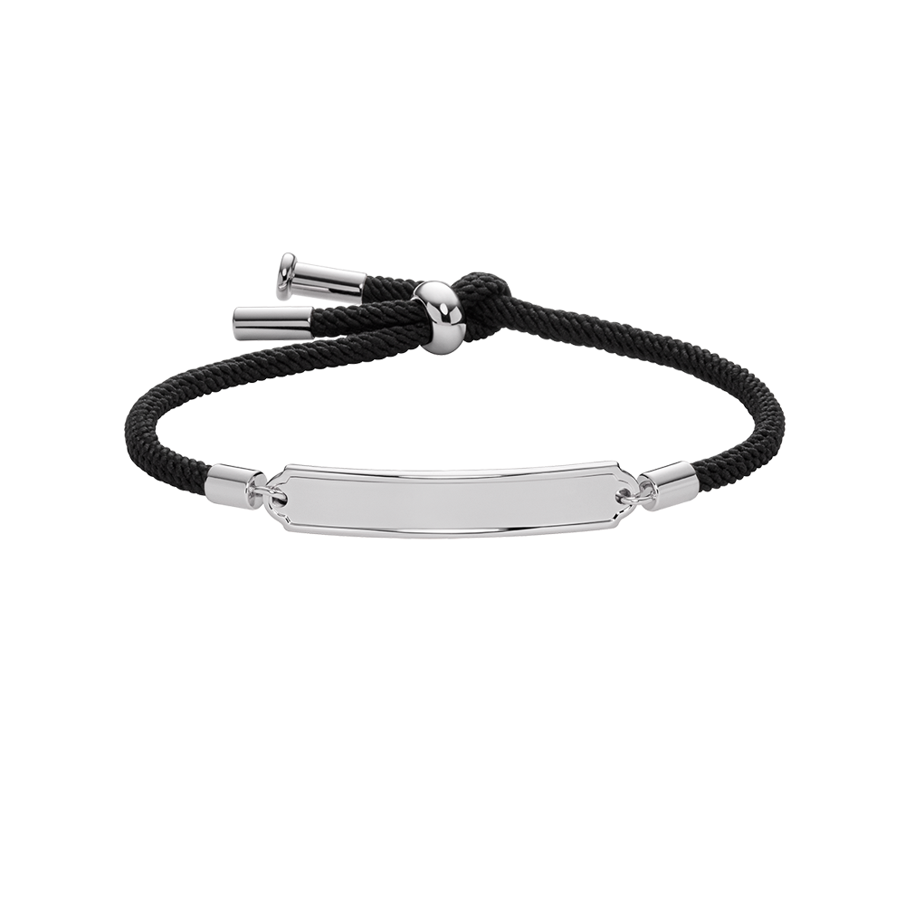Vitamin Sea Gravur Armband Silber Schwarz