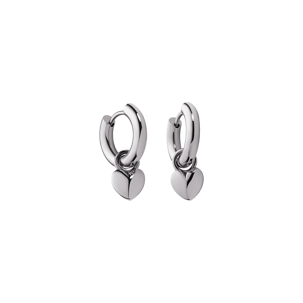 Ocean Heart Ohrring Silber