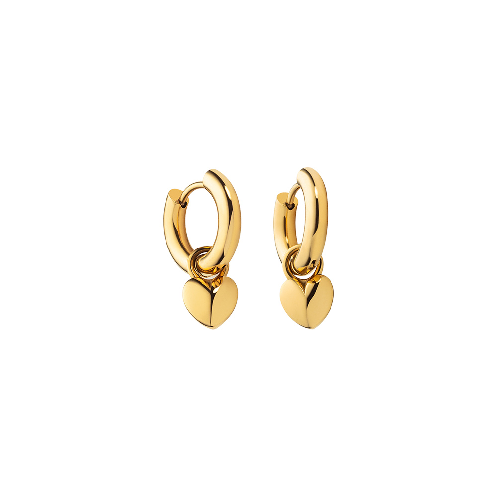 Ocean Heart Ohrring Gold