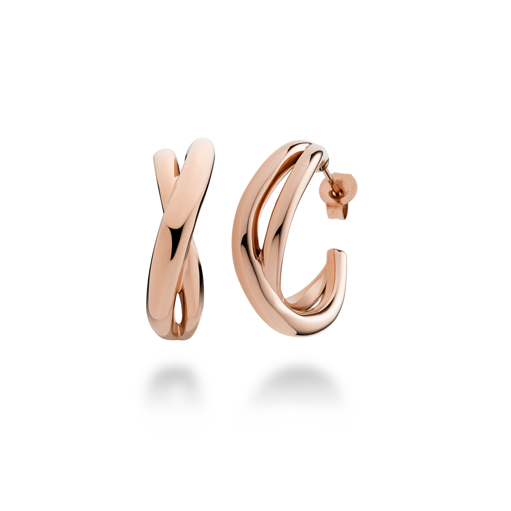 Waves Ohrring Roségold