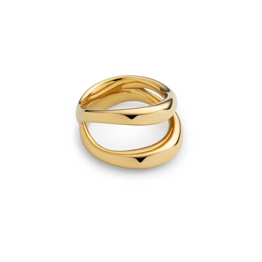 Waves Ring Gold