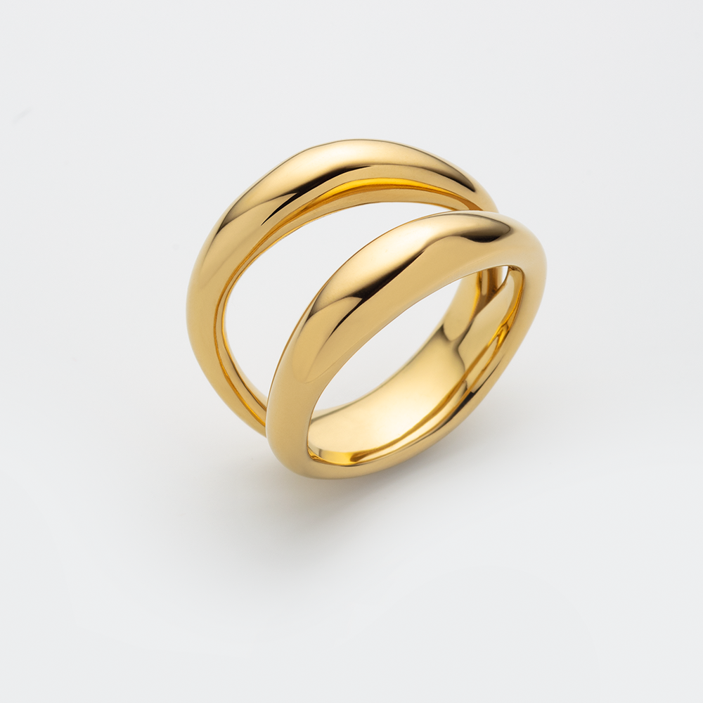 Waves Ring Gold