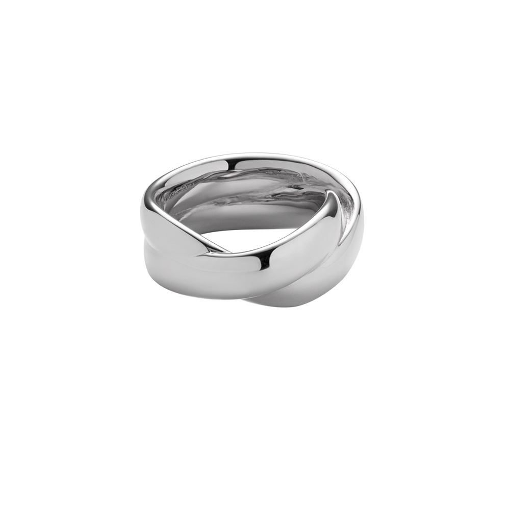 Waves Duo Ring Silber