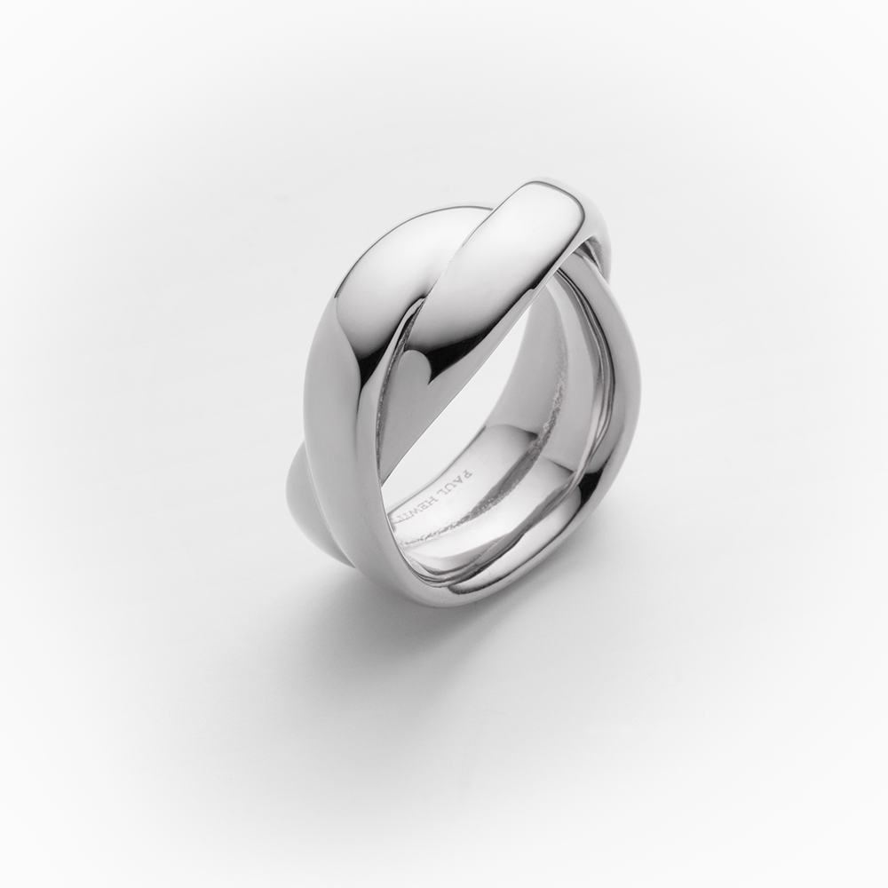 Waves Duo Ring Silber
