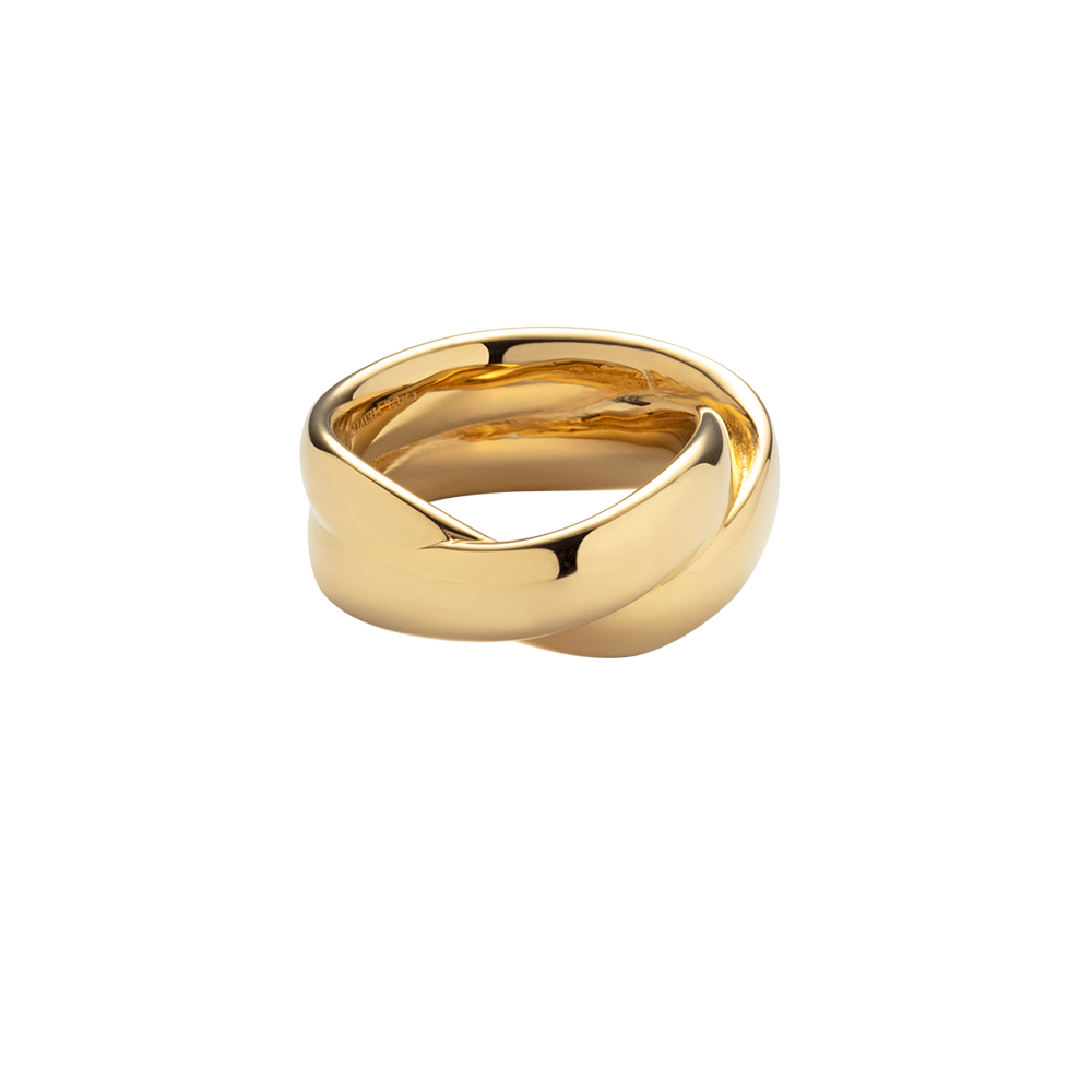 Waves Duo Ring Gold